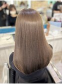 ツヤ感優勝シナモンベージュ美髪カラー