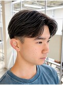 センターパート/フェザーショート/メンズカット/千葉/千葉駅