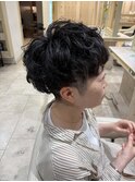 40代50代60代刈り上げショートボブツーブロックショートパーマ