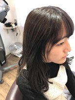 パティオンツー(PATIONN2)&nbsp;ワイドバングセミロングダークパーソナルカラーモーブカラー