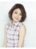 【林　飛夕也】毛先ワンカールパーマの大人かわいいボブ