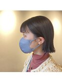 外ハネ ミニボブ ぱっつん前髪【OAK中目黒】