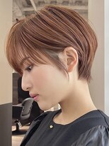 30代40代50代/丸みショート/クビレ/前髪あり/ブラウン/表参道