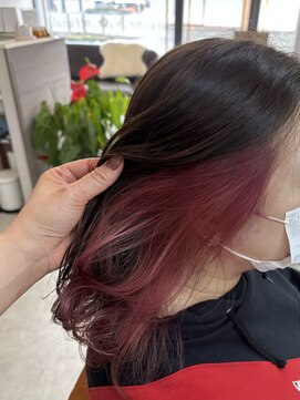 グラム 安城桜井店(gram) インナーカラー_ブリーチ_ピンクカラー