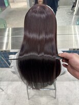 ロンドルーチェ 心斎橋(Lond luce)&nbsp;ダークアッシュ/ミディアムレイヤーカット［髪質改善/縮毛矯正］