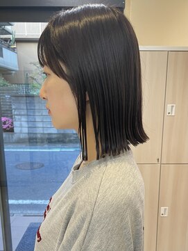 ラ ファブリック 草加(LA FABRIQUE) 切りっぱなしボブ ストレートボブ 黒髪ボブ 草加ボブ