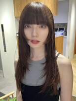 ノイカーム(noi Calm)&nbsp;顔周りレイヤーカットくびれヘアミルクティーベージュカラー