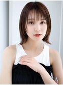 ウェットヘア結べるボブぱっつん前髪