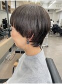 【中目黒】マッシュウルフショート☆白髪ぼかしカラー