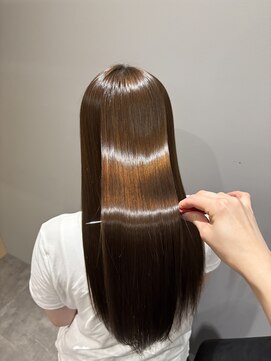 ノー バイ イオエ 西梅田(no. by ioe) ブリーチなしカラー／髪質改善/ミルクティーベージュ/顔へア