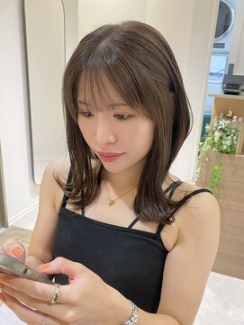 クーナバイトマト 横浜(Cuna by TOMTO) 【RYOSUKE】秋ベージュ_シースルーバング_艶カラー