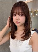 韓国レイヤーカット/フェイスレイヤー/前髪/韓国風バング