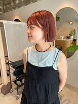 コヨミ バイ ルスカ(coyomi. by ruska)&nbsp;岡本　ミニボブ×オレンジベージュ