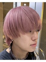 アルカナ 明治神宮前原宿(ARCANA) ホワイトピンク マッシュ ハイトーンカラー マッシュパーマ