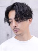 天神メンズパーマニュアンスパーマフェザーパーマセンターパート