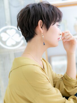 カバーヘア 上尾西口店(COVER HAIR) ダークアッシュくせ毛風ウェットヘアショートA4上尾20代30代40代