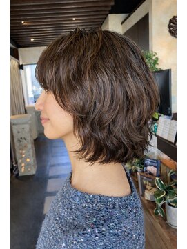 アンツ サザンリゾート 茅ヶ崎店(ANT'S Southern Resort) 30代40代50代　ロブパーマ　顔まわりレイヤー　ランダムパーマ