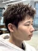 天神メンズパーマルーズショートアクティブショートツイスパ緩め