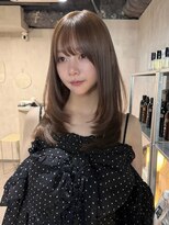 ラベル 渋谷(LAVEL) ミディアムレイヤーシースルーバング髪質改善ブラウンカラー渋谷