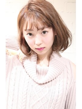 ホラン(HoLan) HoLan/sstyle☆ミルクティーカラーxナチュラルボブxうぶバング♪