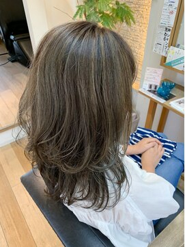 オーシャン(Ocean) [OCEAN Hair&Life藤原純] くすみカラー×白髪ぼかしハイライト☆