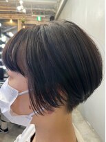 【SHARON原宿】刈り上げ前下がりショート×顔まわりパープル