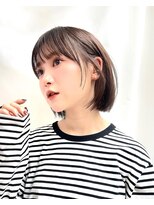 アフロートリノ(AFLOAT Leino)&nbsp;【修】20代30代40代◎透明感カラー×韓国切りぱなしボブ