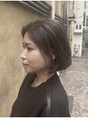 襟元スッキリ/前下がりボブ/20代/30代/40代