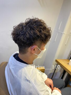 ロレ バトヘアー 下北沢(lore bat.hair) メンズツイストスパイラルパーマ/ツーブロ刈り上げショート