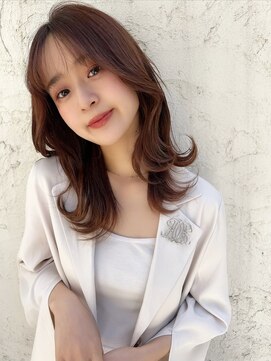 ロンド ストラーダ 心斎橋(Lond strada) 韓国前髪顔周りロング×デザインカラー[心斎橋/髪質改善]