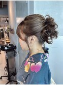 【浴衣ヘアアレンジ】アップスタイル/結婚式/二次会/同窓会/銀座