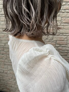 ルミヘアー 金沢駅西口店(Lumi hair) ★ハイライト/ホワイトカラー/ボブスタイル/金沢駅