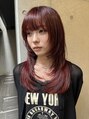 レオニード 表参道(LEONID) セミロングのレイヤーカット！トレンドのレッドカラー