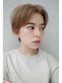 【GEEKS渋谷】クールショートボブ/アッシュベージュ/マッシュ/艶