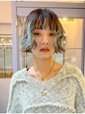 天神大名顔周りレイヤーカットミディアムボブタッセルボブ今泉