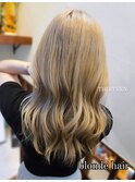 ブリーチ１回！ブロンドヘアー♪複雑な履歴でもご相談下さい♪