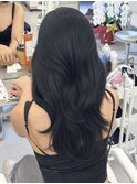 韓国ヘア　透明感カラー　ブルーブラック