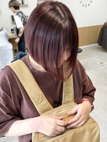 ラフテル(RAFTEL)&nbsp;【RAFTEL 鴨井】ピンクブラウン×切りっぱなしボブ