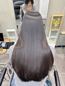 ファビ 渋谷(Fab) くびれヘア/暗めカラー/アプリコットオレンジ/縮毛矯正