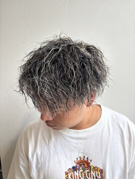 グラフ 立川(Graph.) ツイストメッシュパーマツーブロックマッシュメンズ