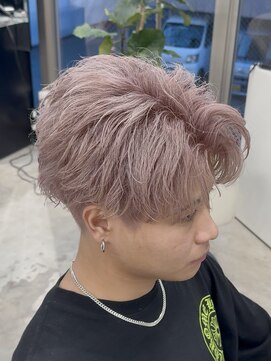 エデアンホンテン メンズサロン(EDEAN 本店 (旧:EDEAN 上通)) ピンクベージュ メンズハイトーン 熊本メンズカット