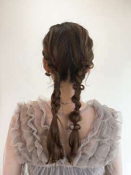 ツイン編みおろし♪