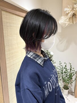 クーナバイトマト 横浜(Cuna by TOMTO) 【YUYA】ショートウルフ_インナーカラー_ウルフカット