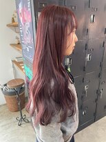 ヘアーアイストゥーレ(HAIR ICI TRE)&nbsp;ブリーチなしカラーピンクレッドラベンダーオレンジ  担当渡辺聖