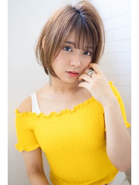 サングース(Sungoose) ひし形ショートココアブラウン大人かわいいフリンジウェーブ