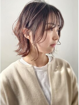 エル セルカ 高田馬場(el CERCA) 外ハネ×ボブレイヤー×ペールピンク【el CERCA高田馬場】