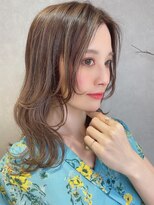 ローウェ 青山 表参道(Louwe)&nbsp;エアリーミディ/ミルクティーブラウン/小顔ロブ/20代30代40代