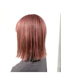 [prankster]ピンクの切りっぱなしボブ