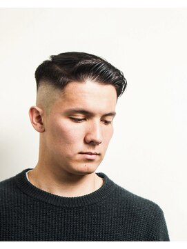 レンゲン(LENGEN) 束感刈り上げビジネス七三ツーブロックアップバング132