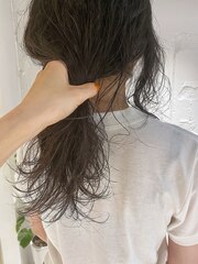 【三ツ井純】前髪パーマ 無造作 くせ毛風柔らかくみえるパーマ